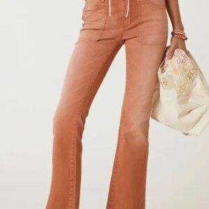 Anthropologie Pilcro The Low Rise Icon Flare Jeans Bronze Flared